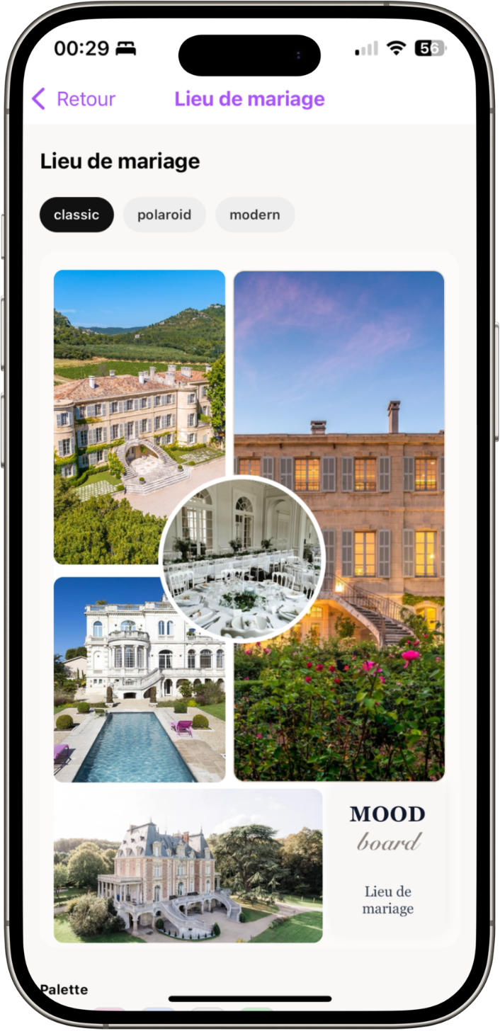 Mood boards personnalisables